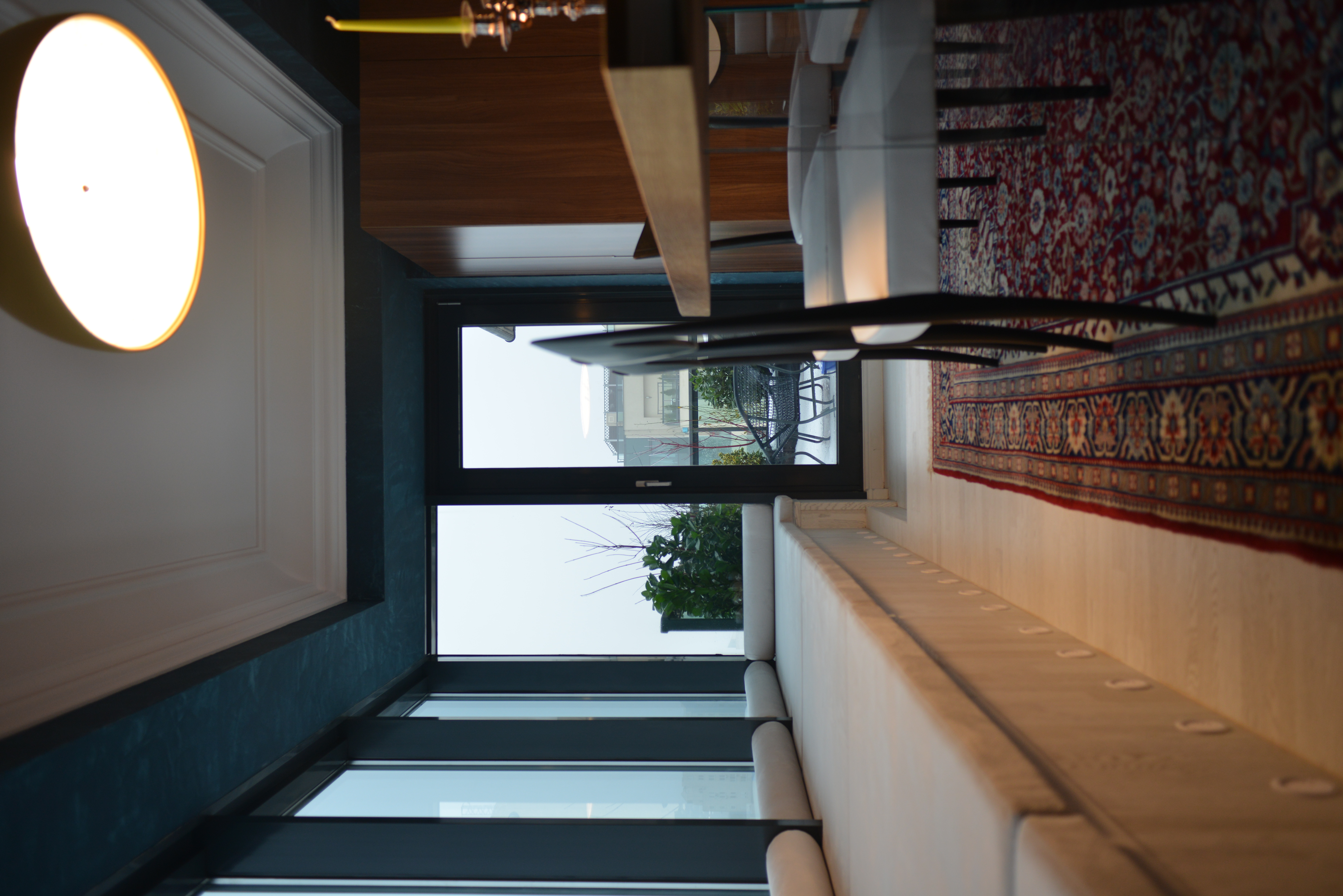 Bucharest Apartment — Threshold and living sequence