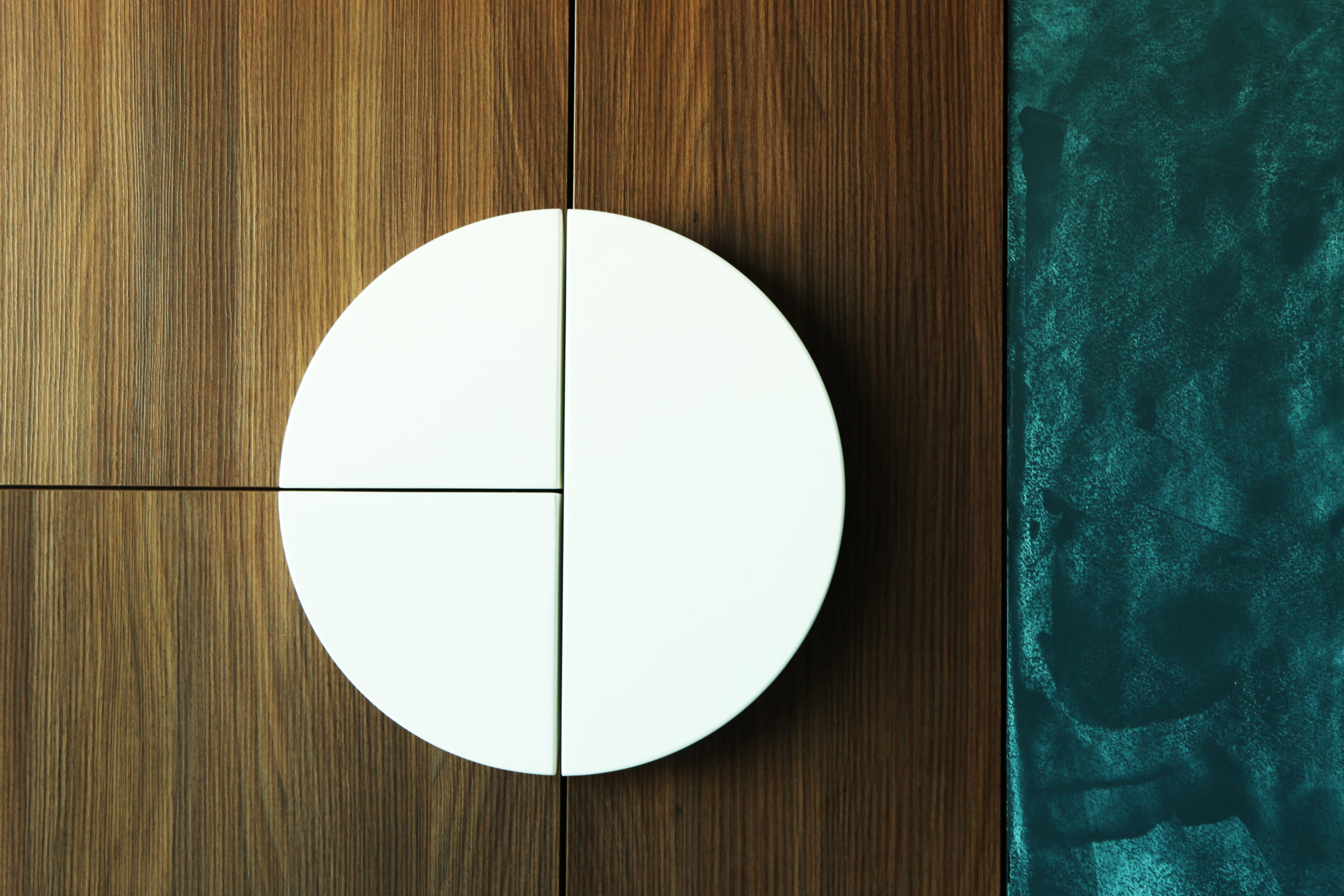 Bucharest Apartment — Detail — Vitrum switch on wood and textured wall