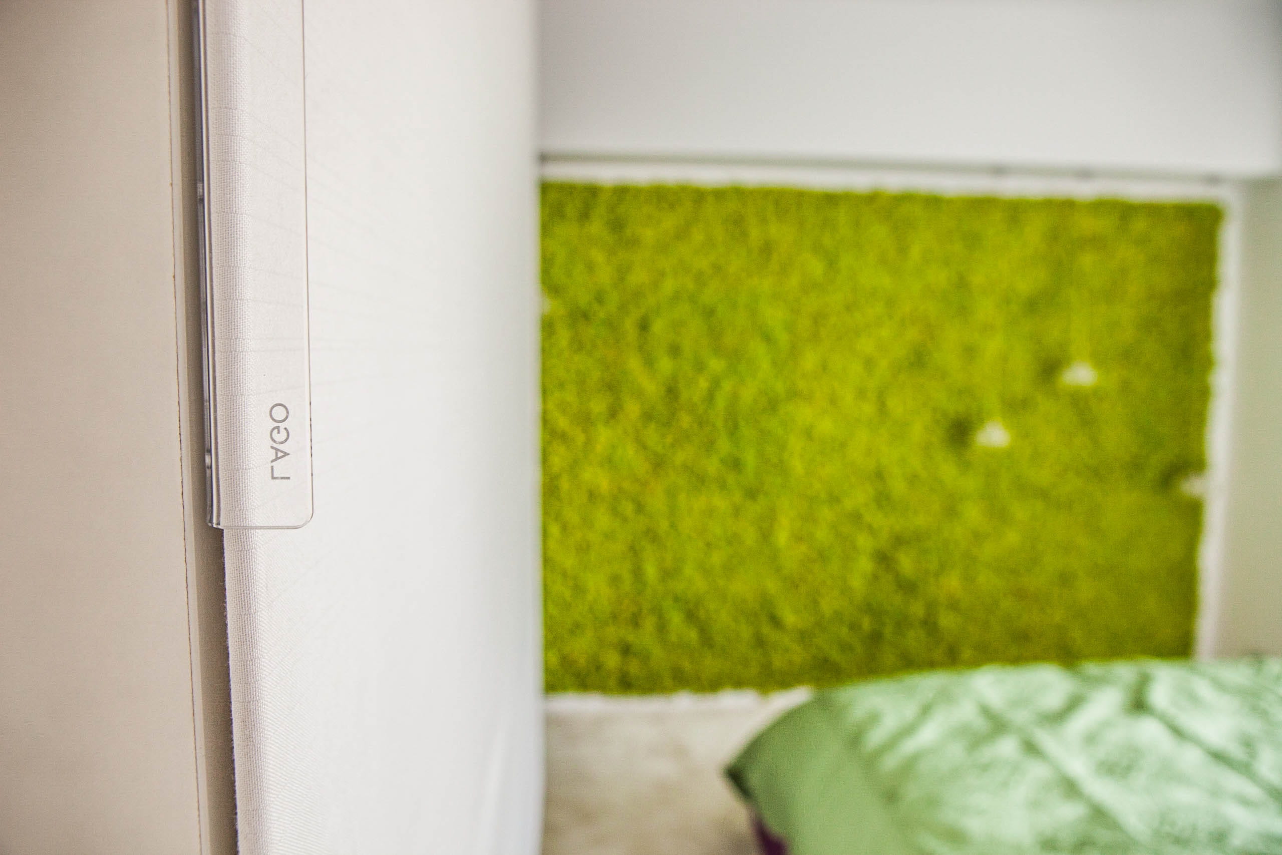 Bucharest Apartment — Bedroom garden wall