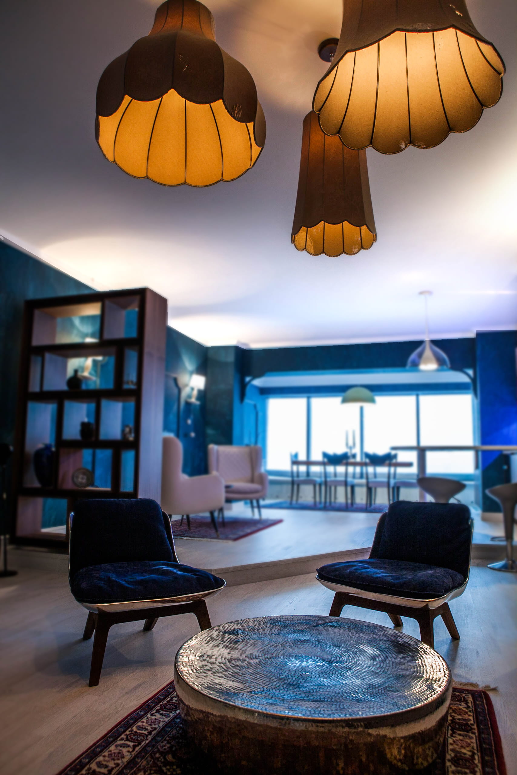 Bucharest Apartment — Living room, evening mood